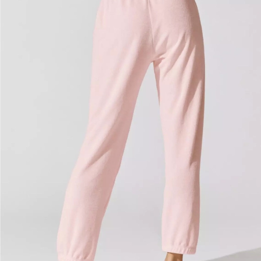 Madewell Donni NWT Luxe Terry Henley Sweatpants And Sweatshirt SET Pink- LARGE - Picture 8 of 8